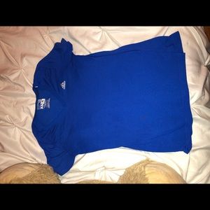 Blue V-Neck Adidas Top
